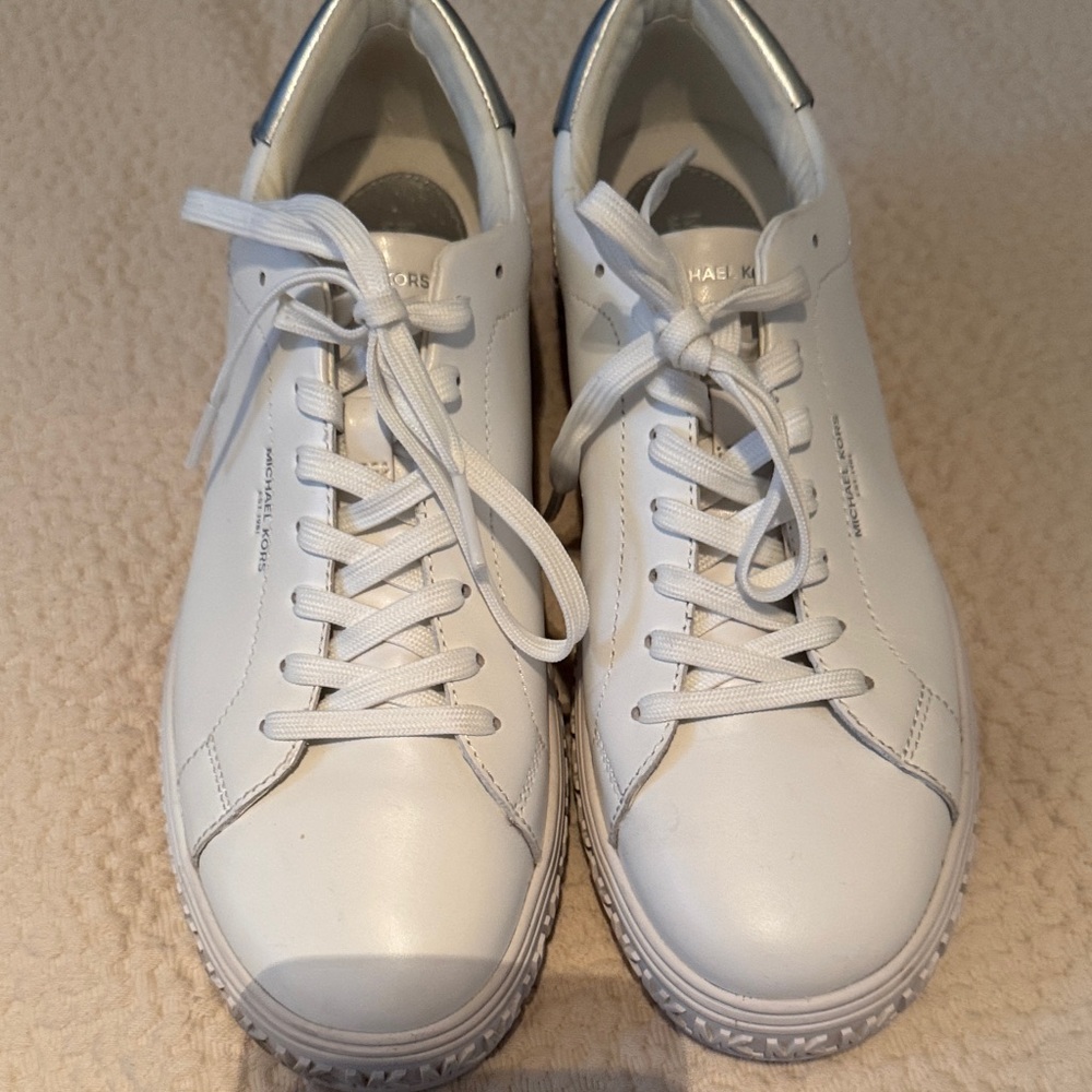 Michael Kors White Leather Sneakers